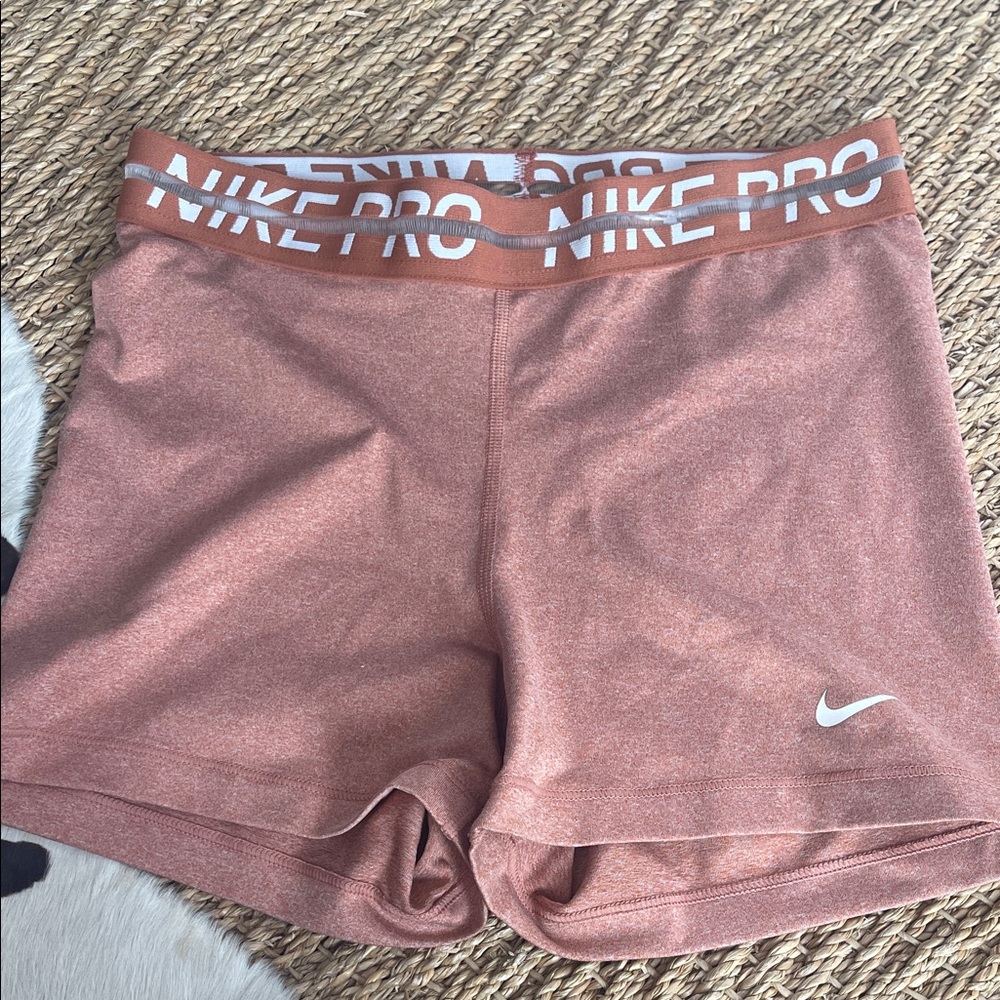 Nike Women's Pro Athletic Shorts - Tan